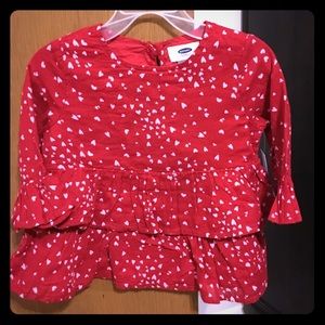 NWT Old Navy Hearts Blouse
